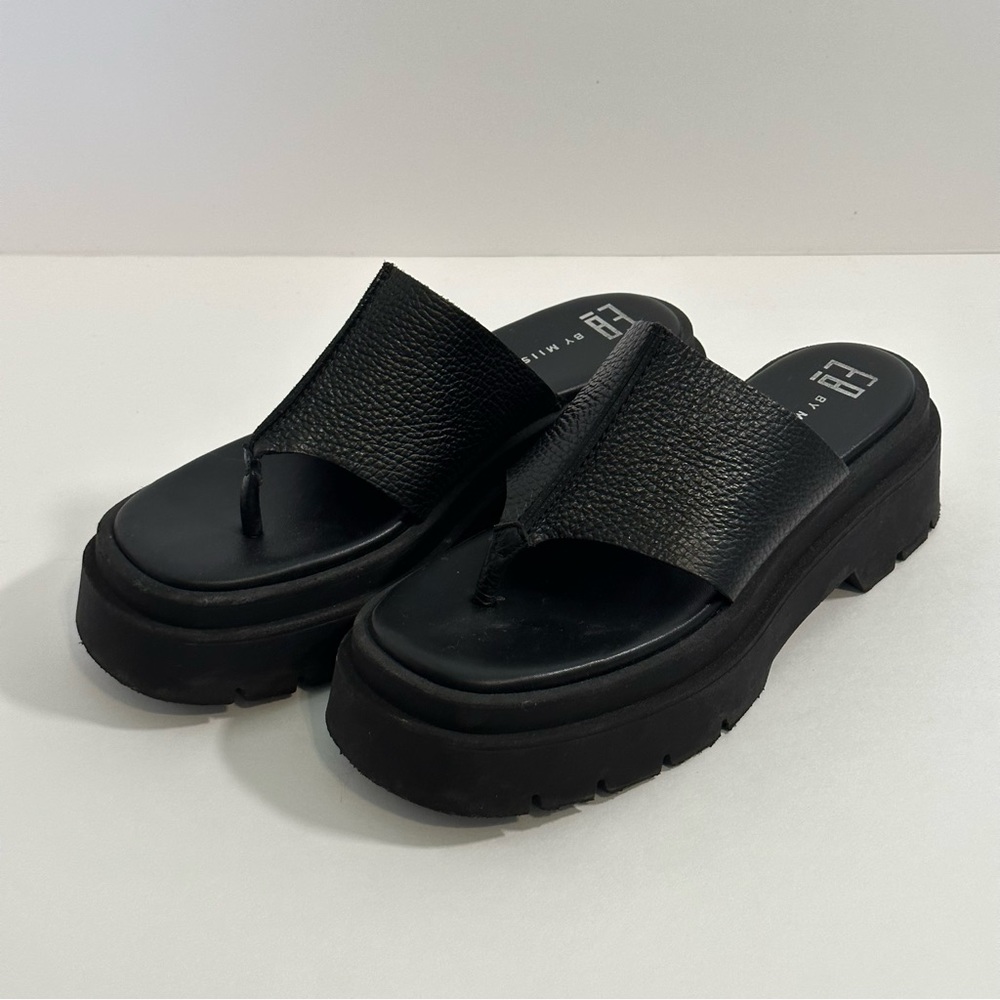 E8 Miista Tessa Black Sandals US 7.5 EUR 38